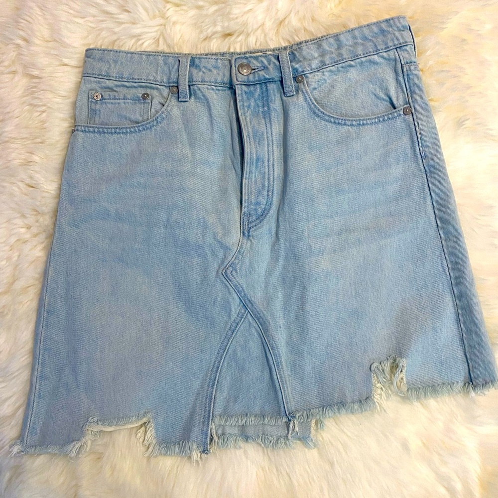 Free People a-line short jean skirt